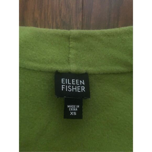 Eileen Fisher Wool Cashmere Blend Jacket Women’s XS Lime Green - Picture 11 of 15
